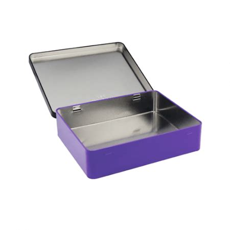 steel rectangular box|rectangular metal box with lid.